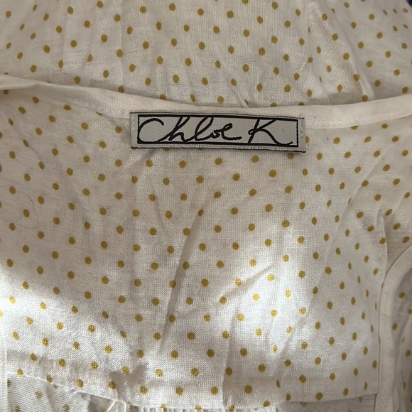 Chloe K Nordstrom Polka Dot Tank with Ruffles Size Large - Picture 3 of 3